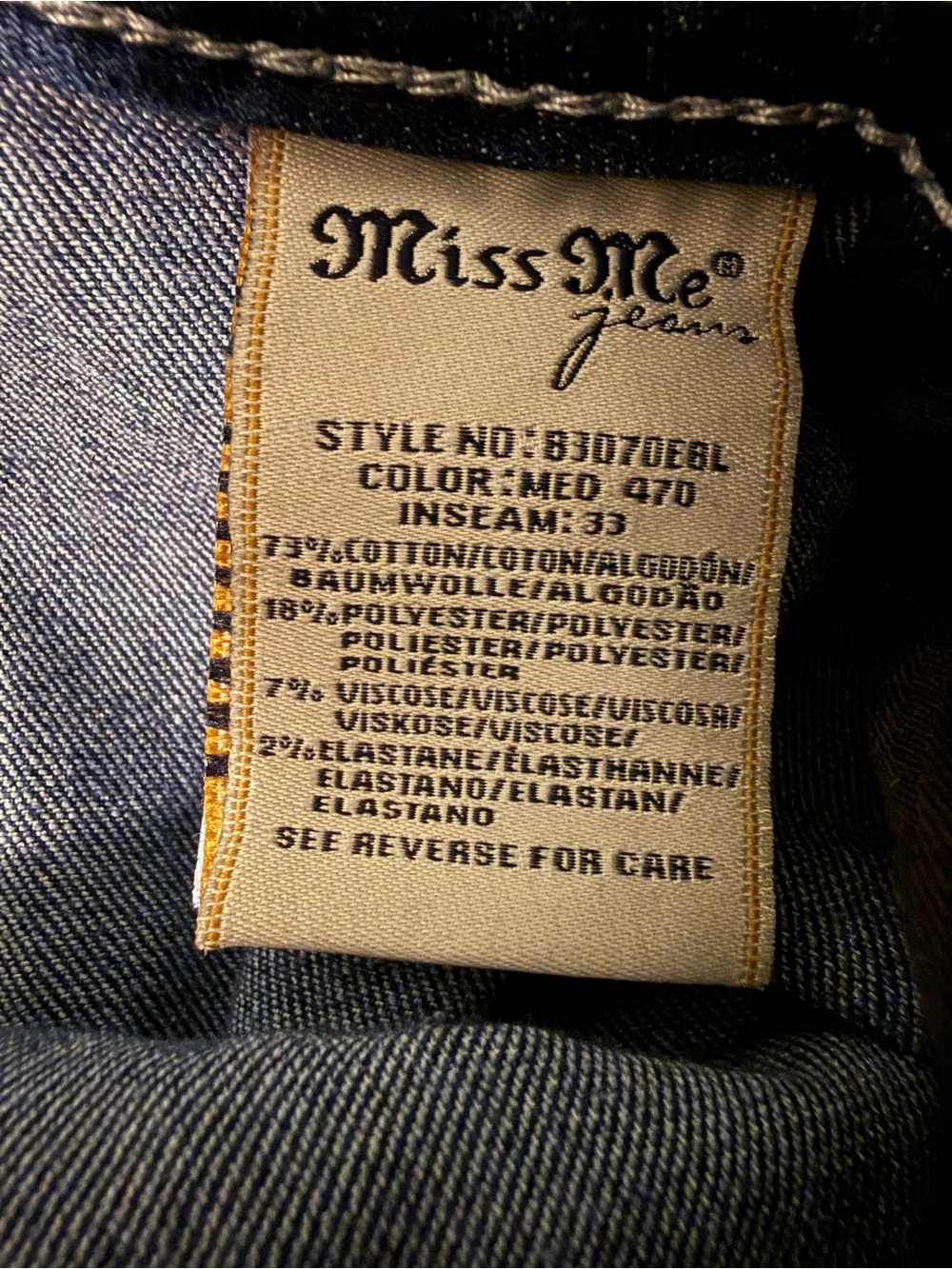 Miss Me Blue Wash Mid Rise Easy Boot Leg Jeans - Picture 5 of 5